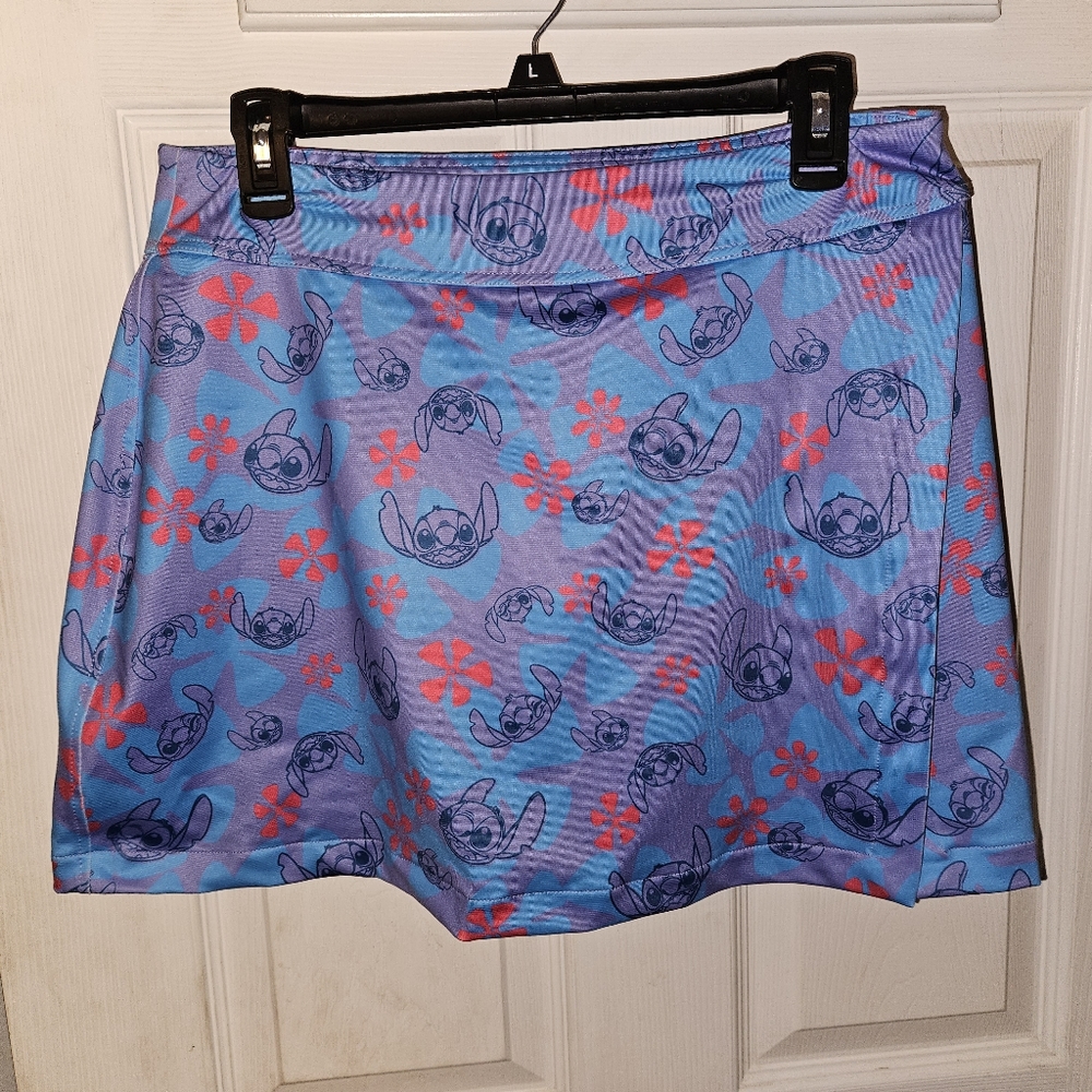 Womens's Disney Parks Lilo and Stitch  blue & purple tennis skirt/skorts NWT